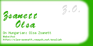 zsanett olsa business card